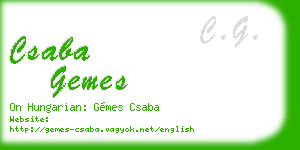 csaba gemes business card
